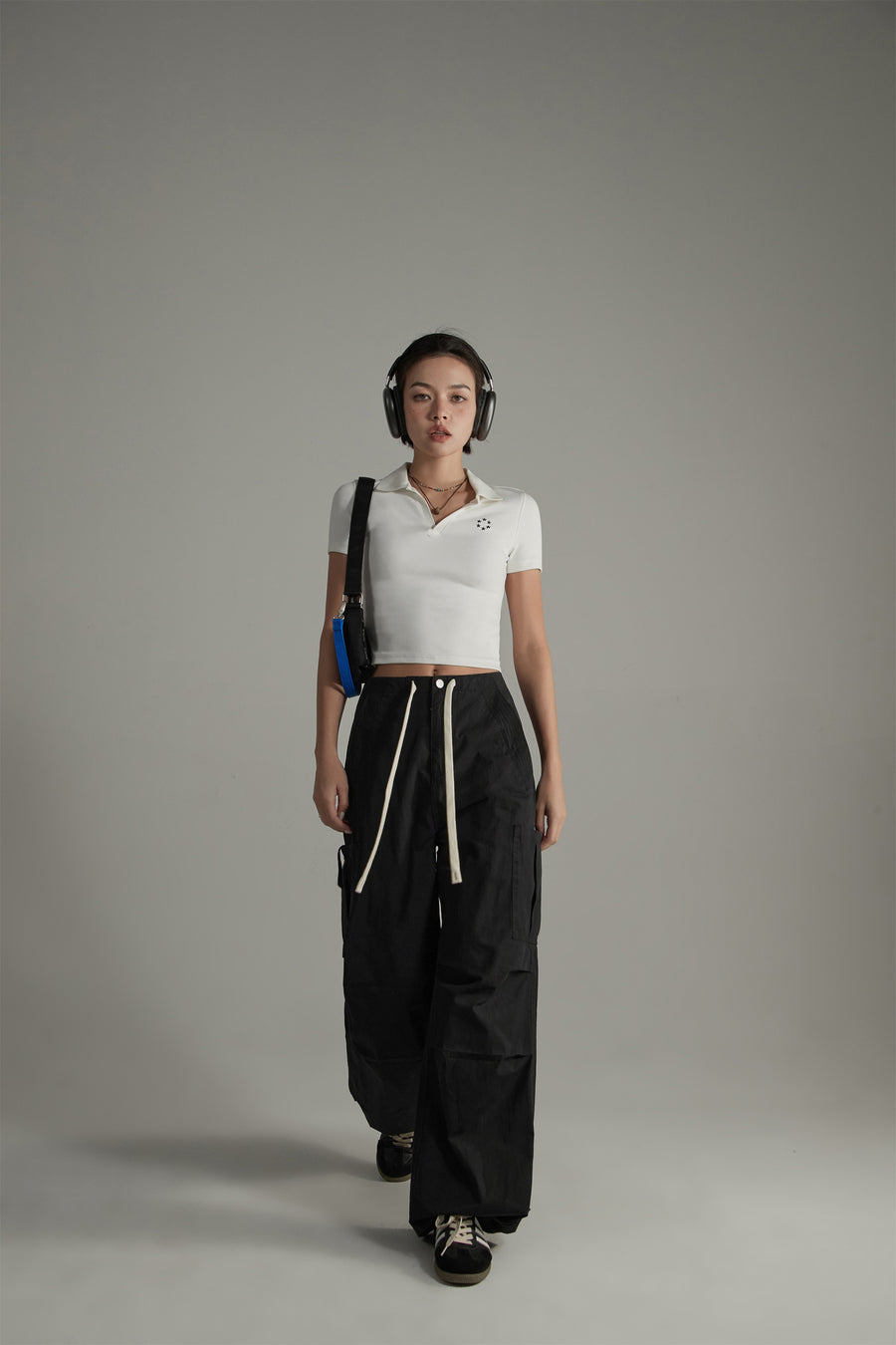 CHUU String Wide Cargo Pants