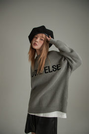 Noe Lettering Knit Sweater