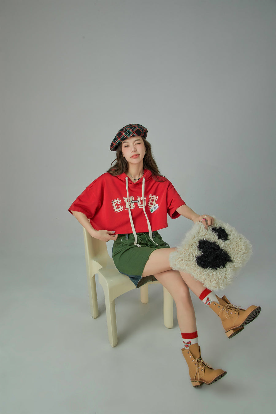 CHUU Sporty Chuu Logo Loose Fit Hoodie