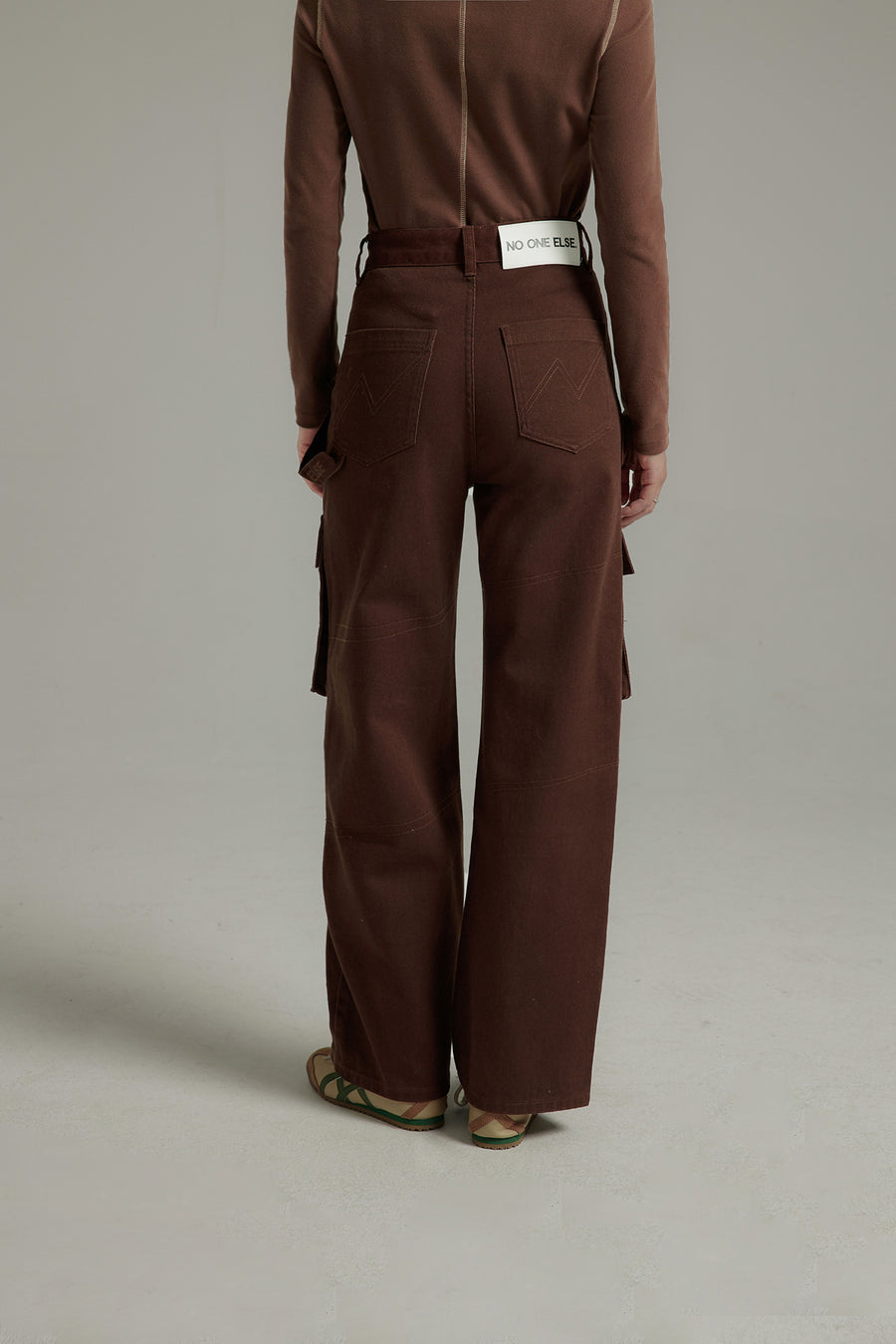 CHUU High-Waisted Cargo Straight Pants