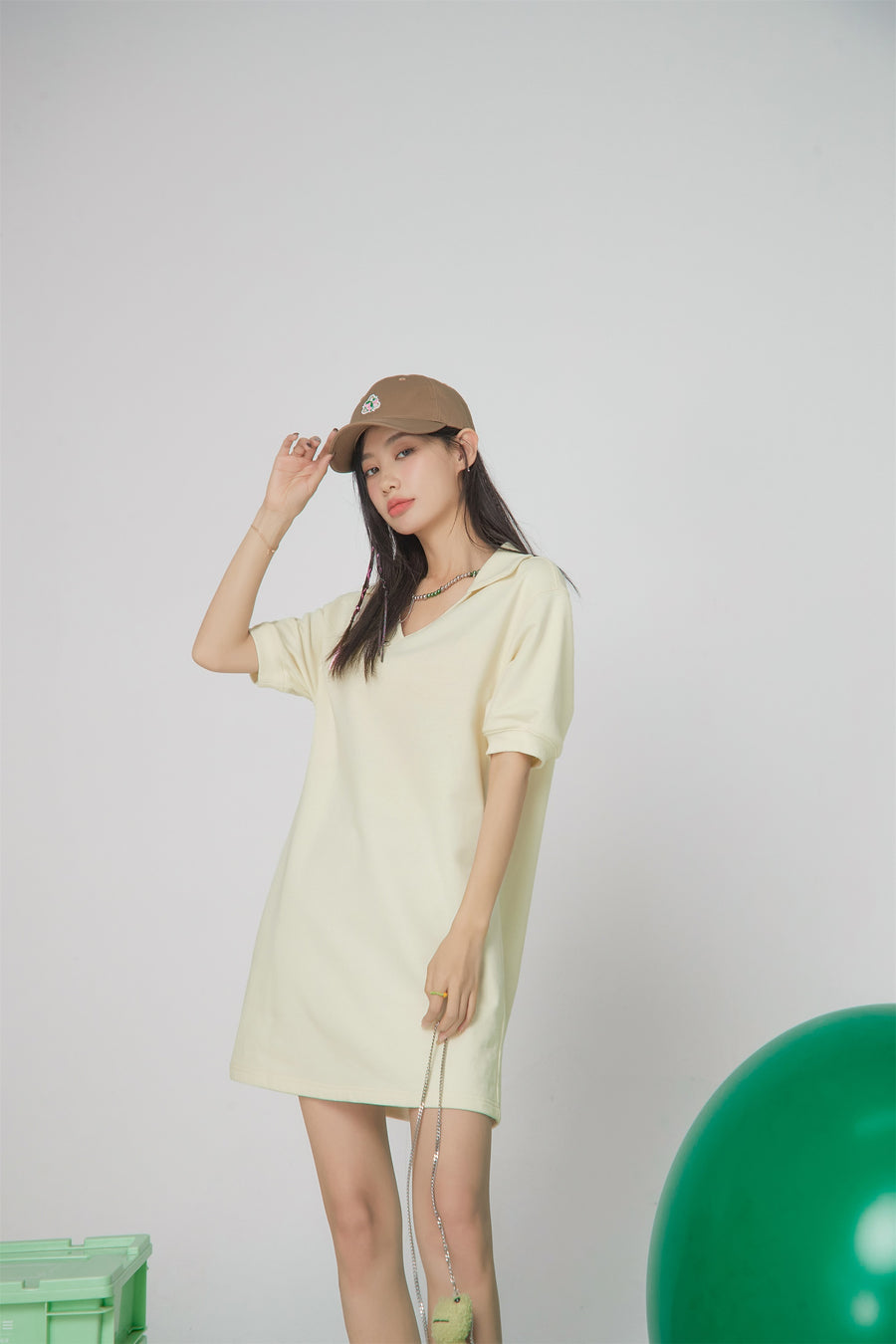 CHUU Heart Effect Cut Out Dress