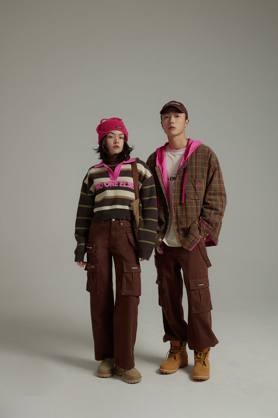 CHUU High-Waisted Cargo Straight Pants