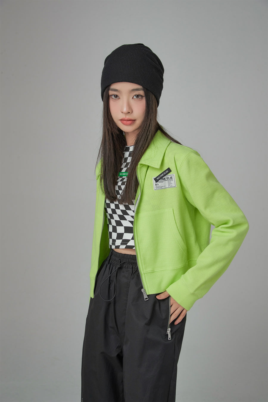 CHUU Lets Be Lonely Together Zip-Up