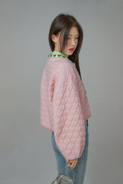 Heart Quilted V-Neck Anorak