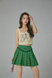 Made By Chuu Check Tennis Skirt