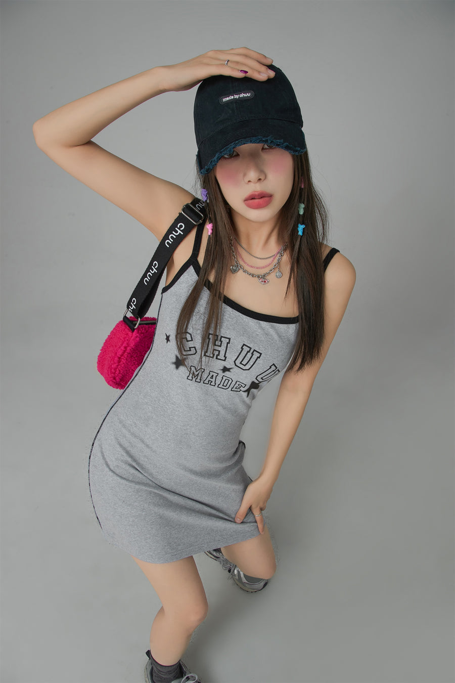 CHUU Raw Hem Ball Cap Hat