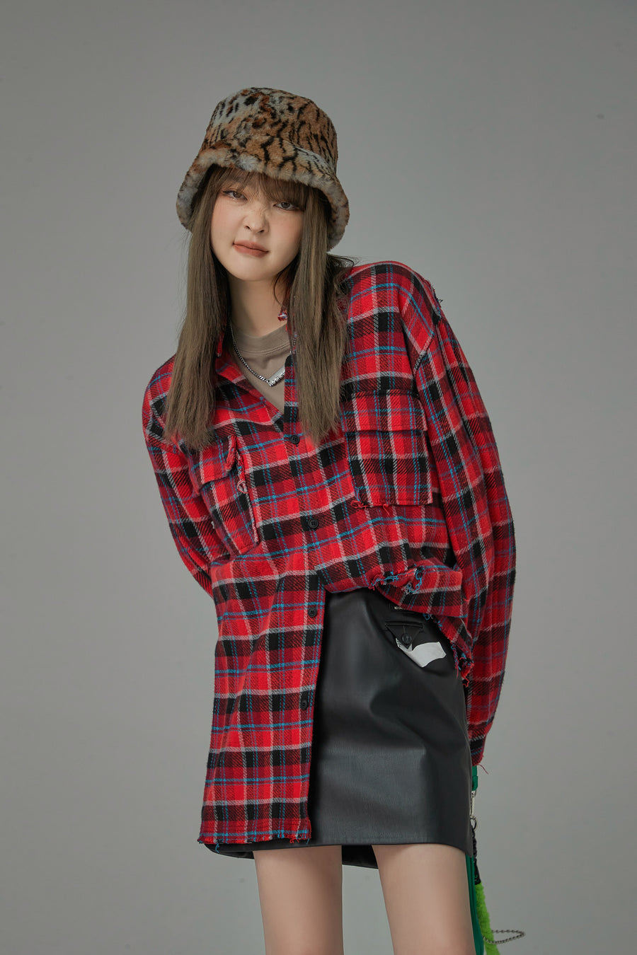 CHUU No Worries Needed Plaid Shirt