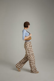 Check Pocket Wide Pants