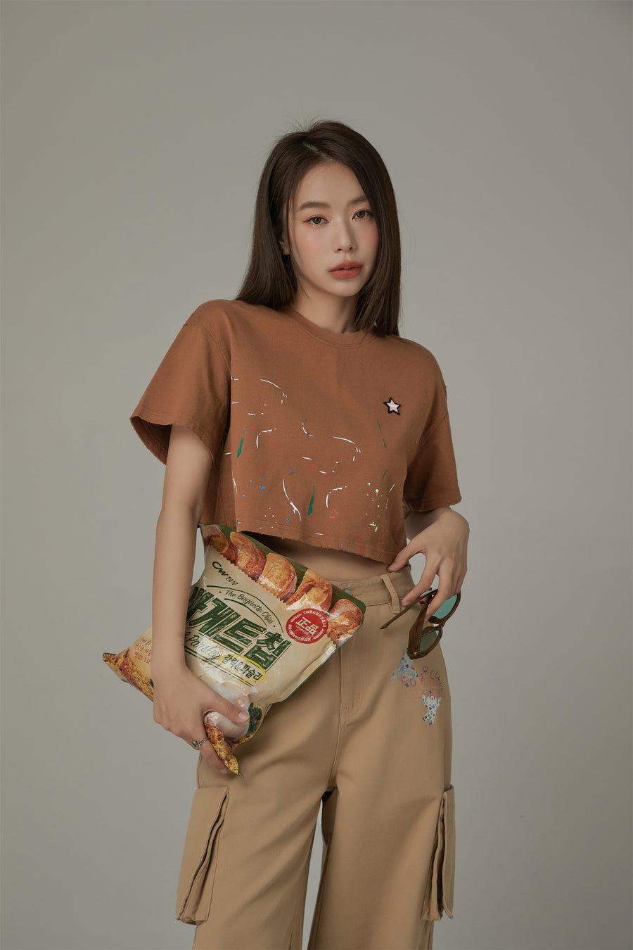 CHUU Cropped Loose Fit T-Shirt