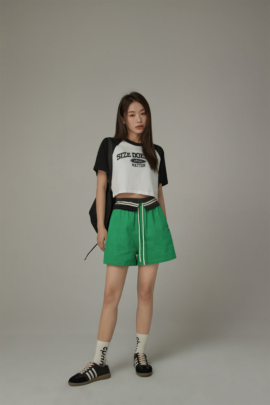 CHUU Size Doesnt Matter Raglan Cropped T-Shirt