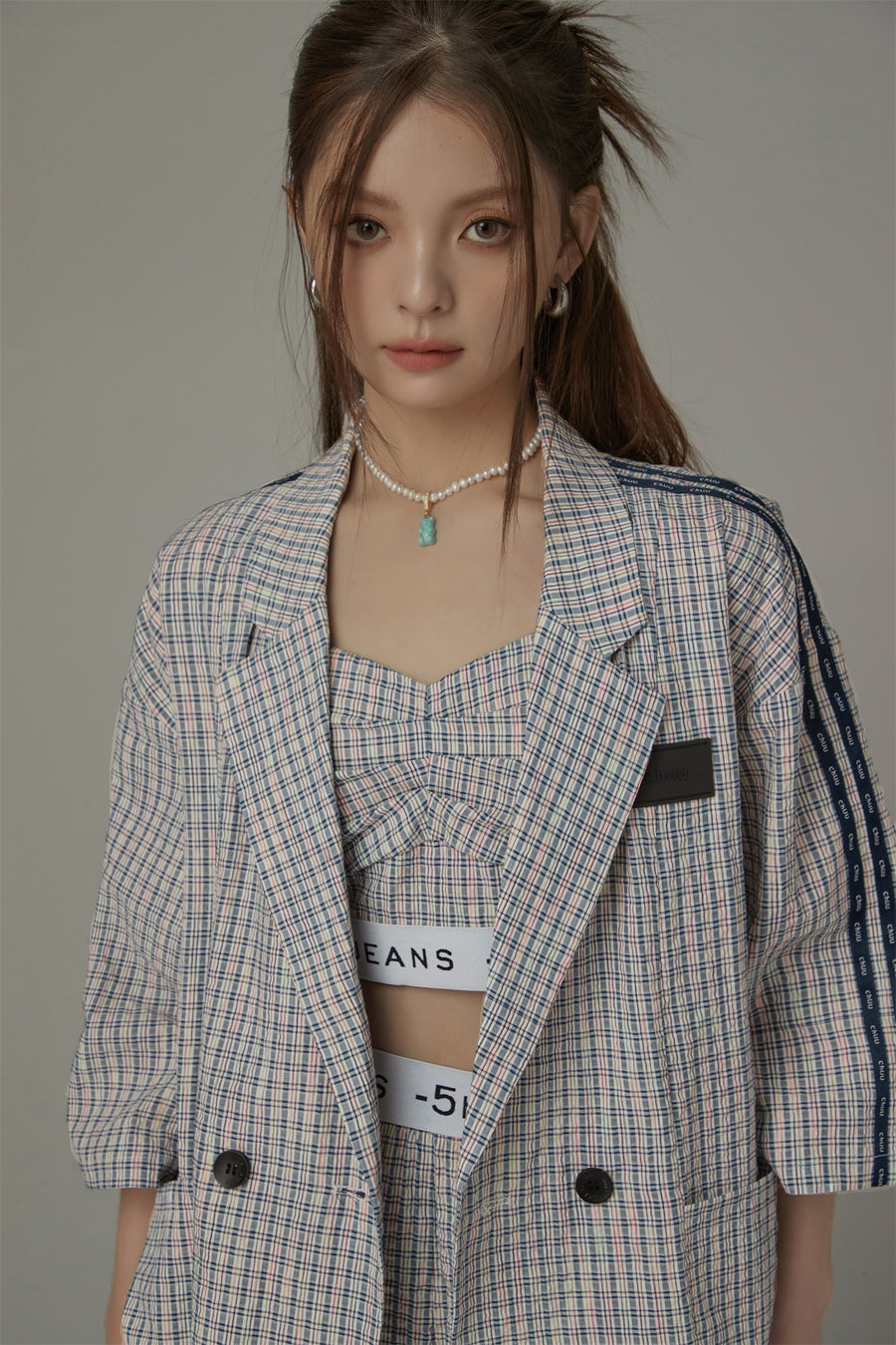 CHUU Vintage Check Color Blazer Jacket