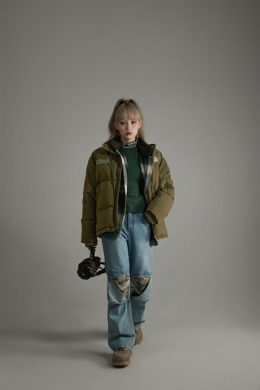 CHUU No Number Duck Down Puffer Coat