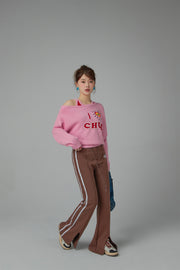 I Love Chuu Off Shoulder Knit Sweater