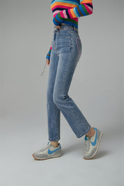 Heart Pocket Bootcut Denim Pants