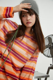 Striped Color Loose Fit T-Shirt