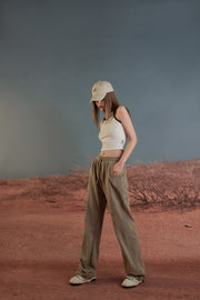 Simple Khaki Jogger Pants