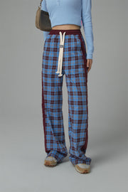 Check String Wide Casual Pants