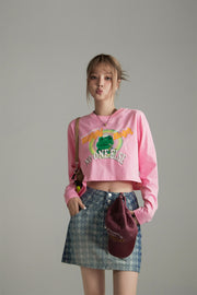 Waikiki Beach Long Sleeve Crop T-Shirt