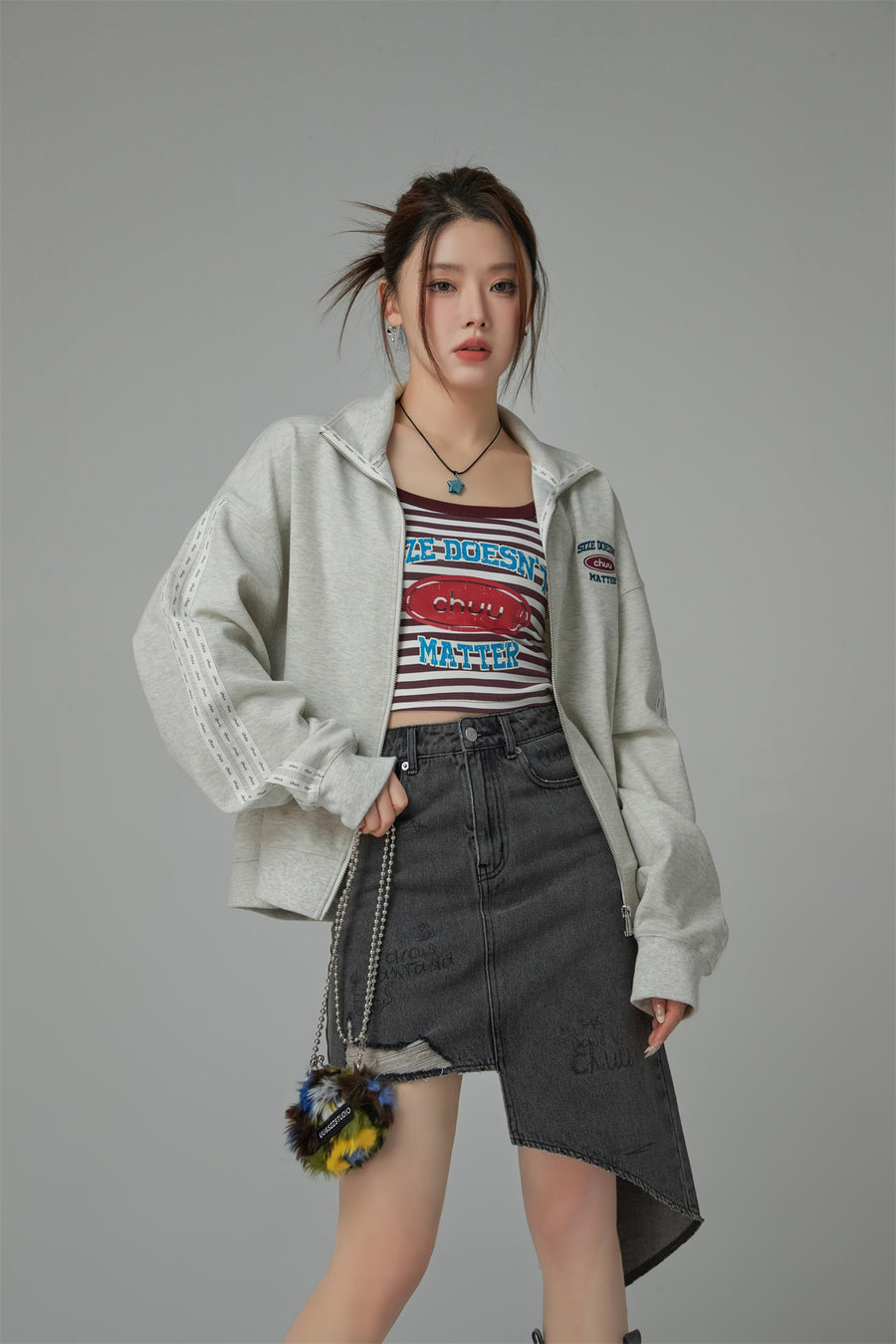 CHUU Striped Sleeveless Crop Top