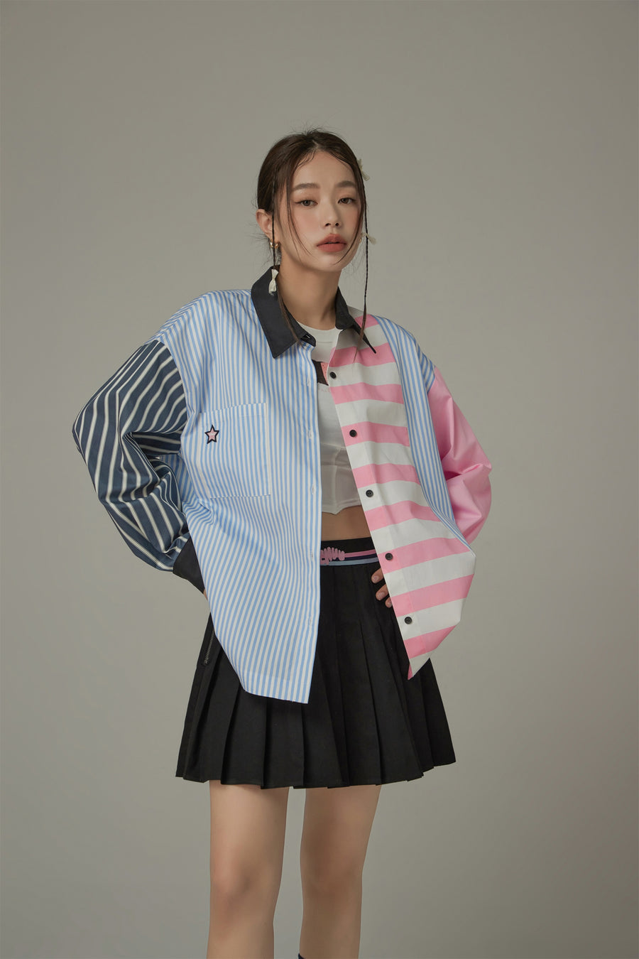 CHUU Contrast Lined Shirt