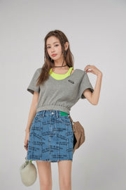 Two-Layer Crop Sport Top