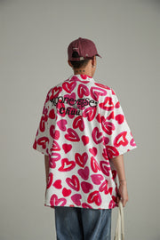 Painted Hearts Short-Sleeved Shirt