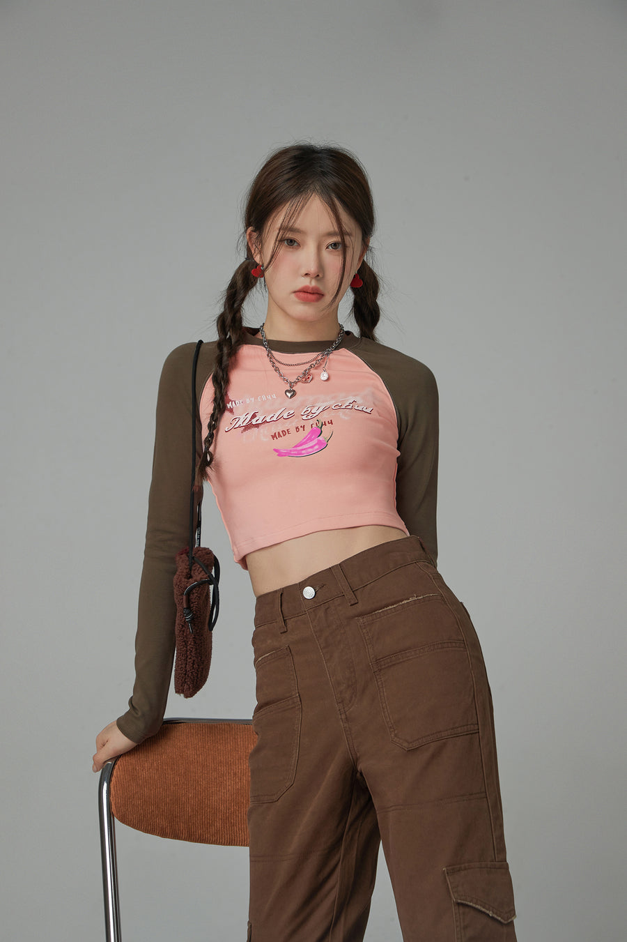 CHUU Feel Good Raglan Cropped T-Shirt