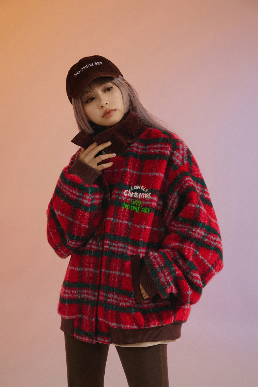 CHUU Vintage Check Loose Fit Jacket