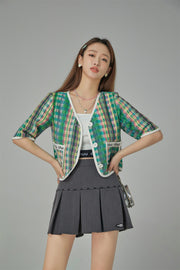 Rainbow Checked Tweed Jacket