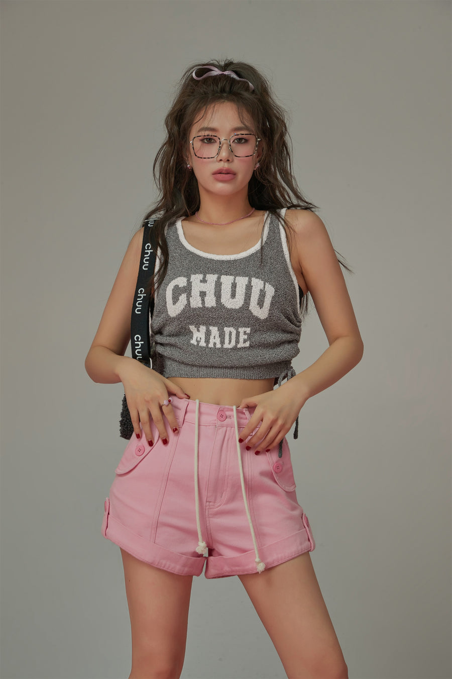 CHUU String Color Matching Line Sleeveless Top