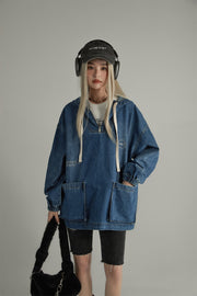 Club Stretch Denim Pocket Anorak Jacket