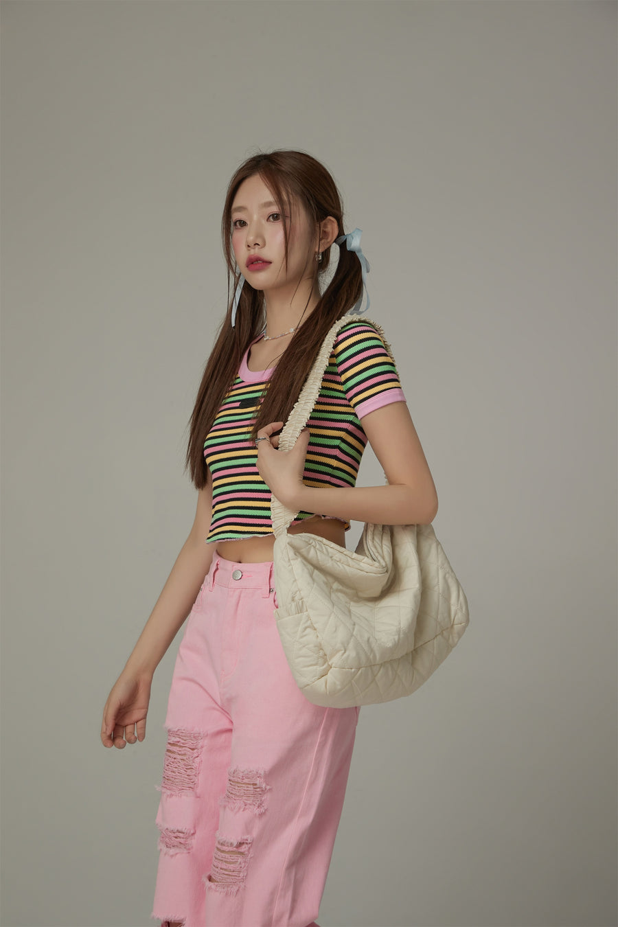 CHUU Color Stripe T-Shirt