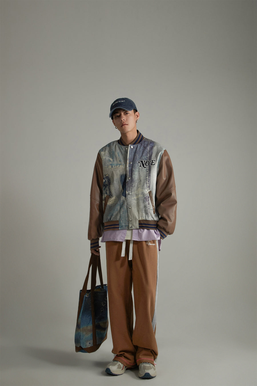 CHUU Color Matching Loose Fit Pants