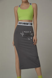 Unbalanced Split Skirt