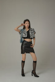 Zebra Cropped Shirt