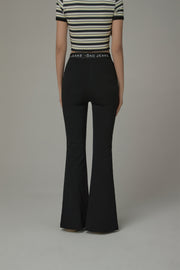 Slit Bootcut Crisscross Band Pants