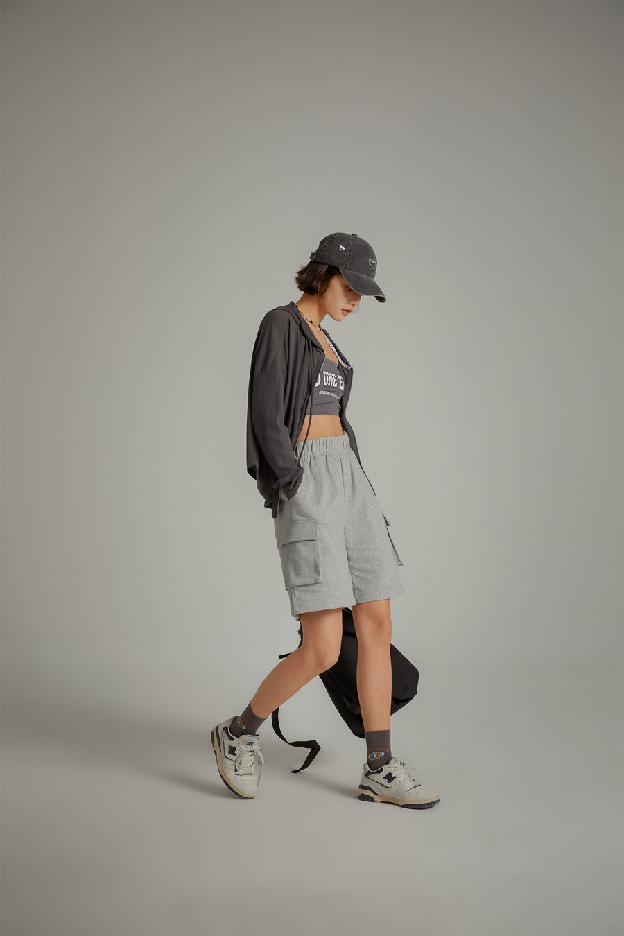 CHUU Side Pocket Wide Jogger Shorts