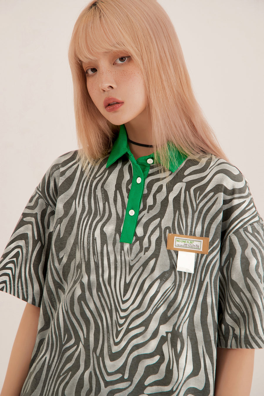 CHUU Zebra Loosefit T-Shirt Dress