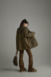 Vintage Wool Check Overfit Jacket