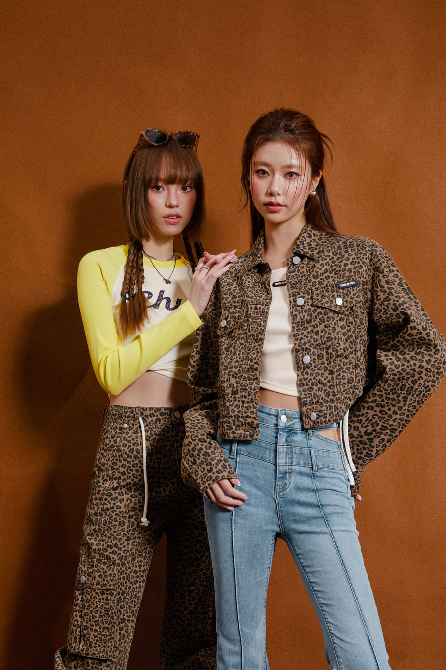 CHUU Leopard Cropped Jacket