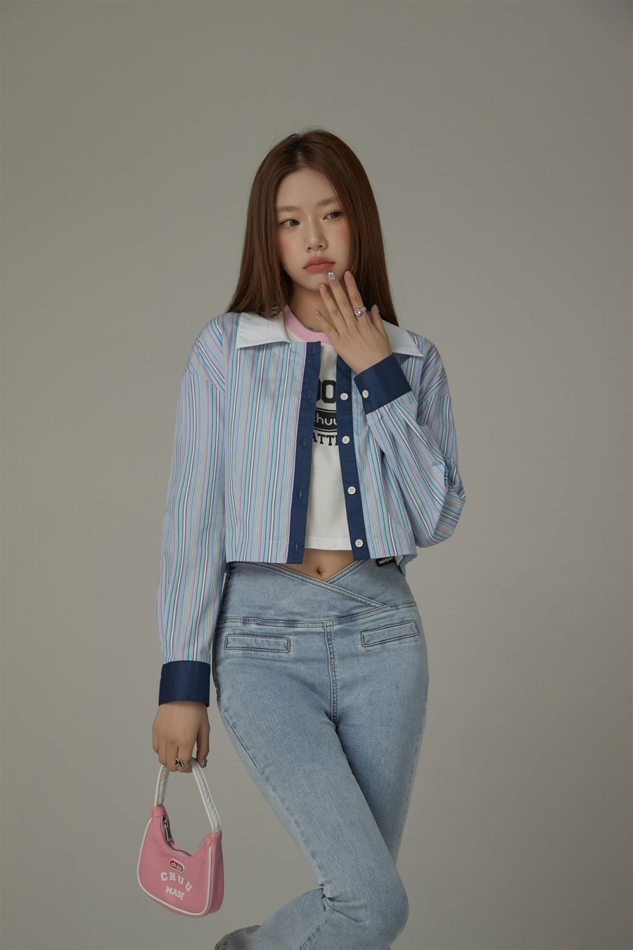 CHUU Star Line Collar Shirt