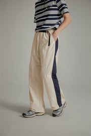 Color Bands Wide Summer Jogger Pants