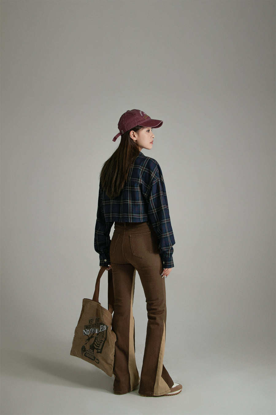 CHUU Check String Loose Fit Shirt