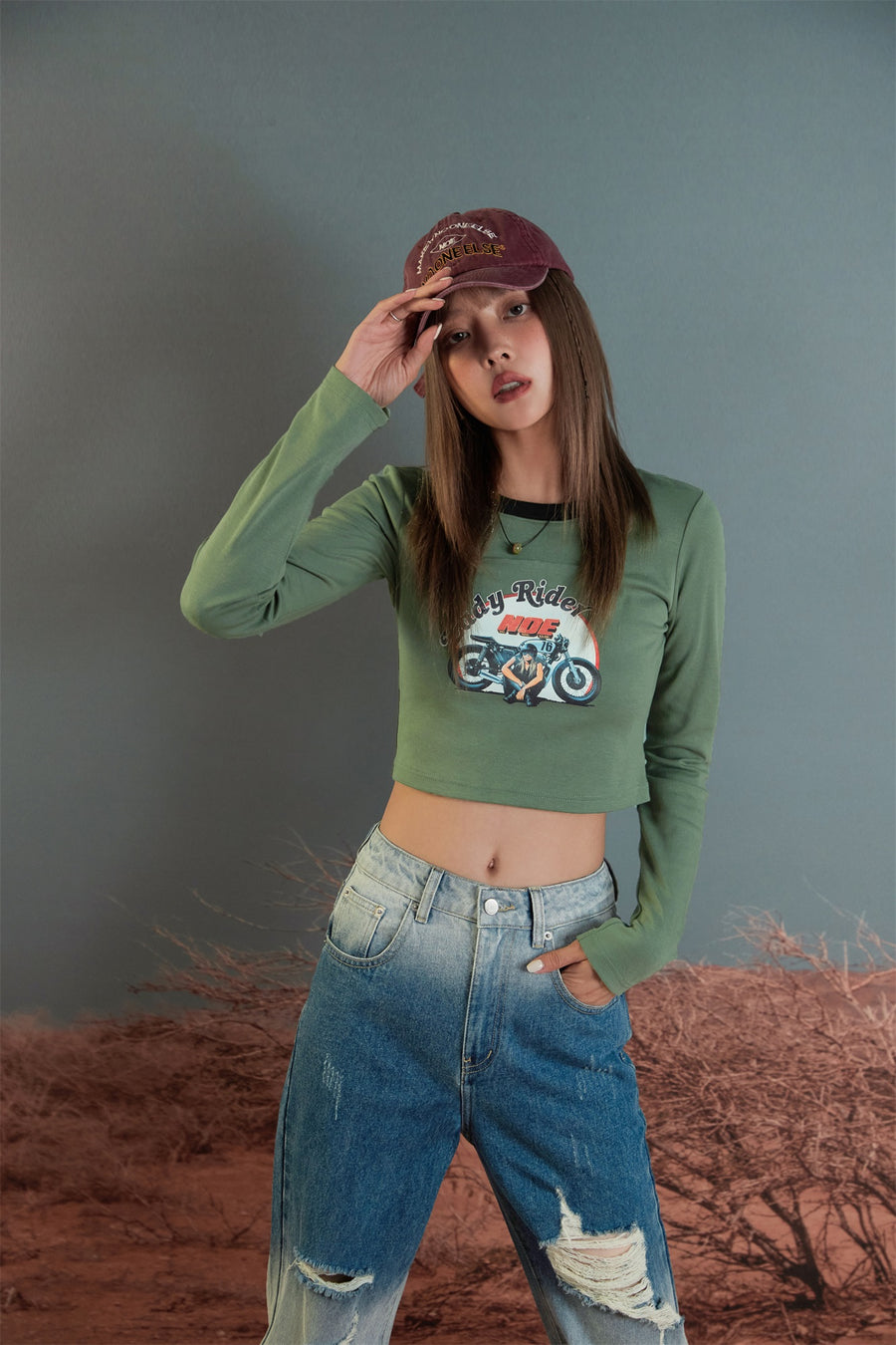 CHUU Lady Rider Crop Top