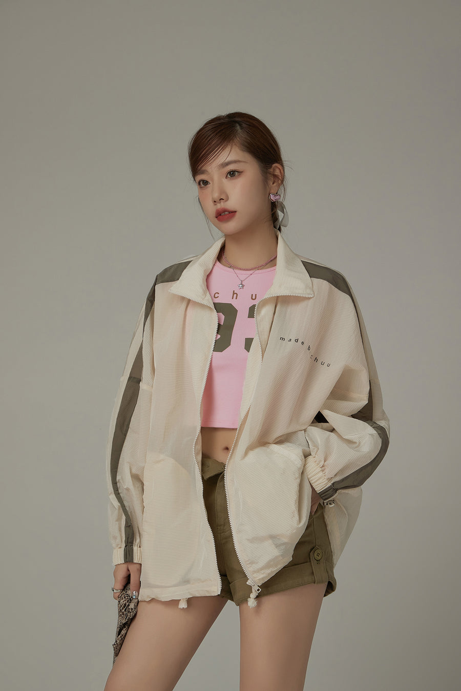 CHUU Color Matching Loose Fit Field Jacket