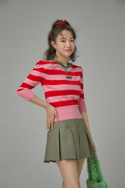 You Are So Sweet Stripes Knit Top