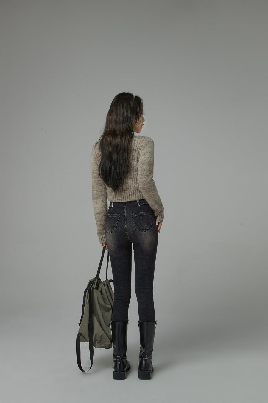 CHUU New Days High Waist Slim Denim Pants