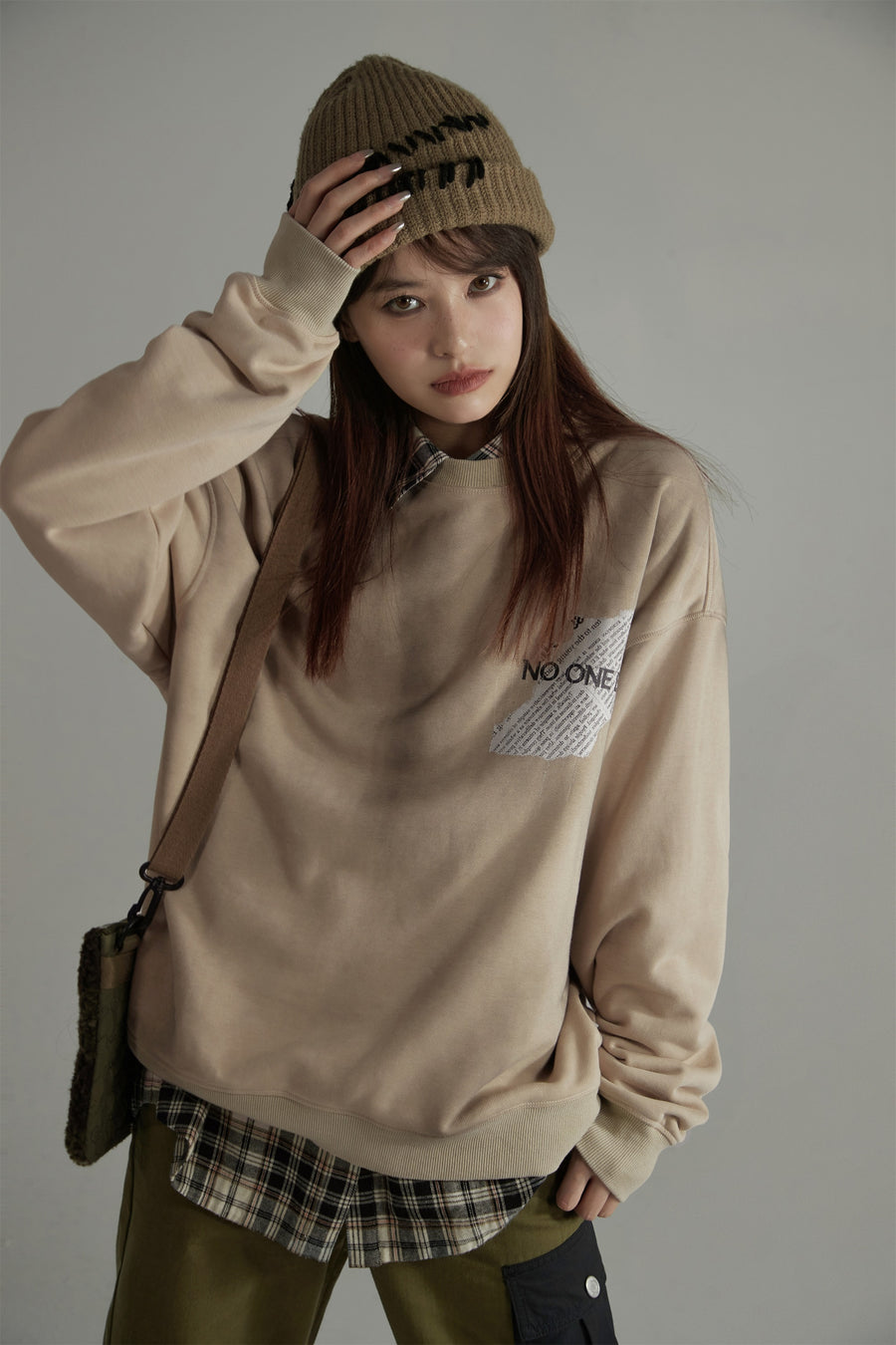 CHUU Printed Loose Fit Sweatshirt