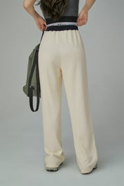 Wide-Leg Simple Jogger Pants