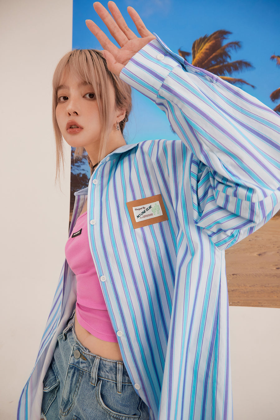 CHUU Vertical Stripes Loosefit Shirt